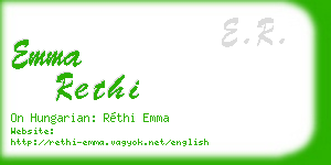 emma rethi business card