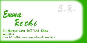 emma rethi business card